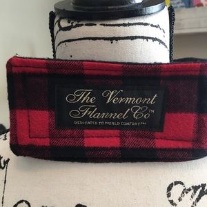 Reversible flannel ear warmer headband.